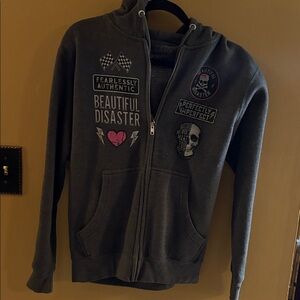 Beautiful Disaster Gray Hoodie